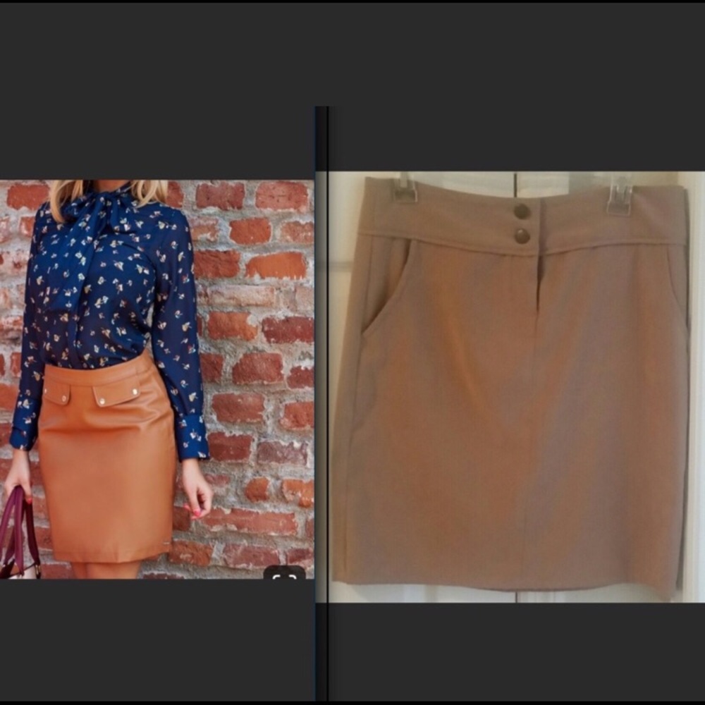 Copper Key Camel Suede Pencil Skirt, Size: 7 (juniors), Like New
